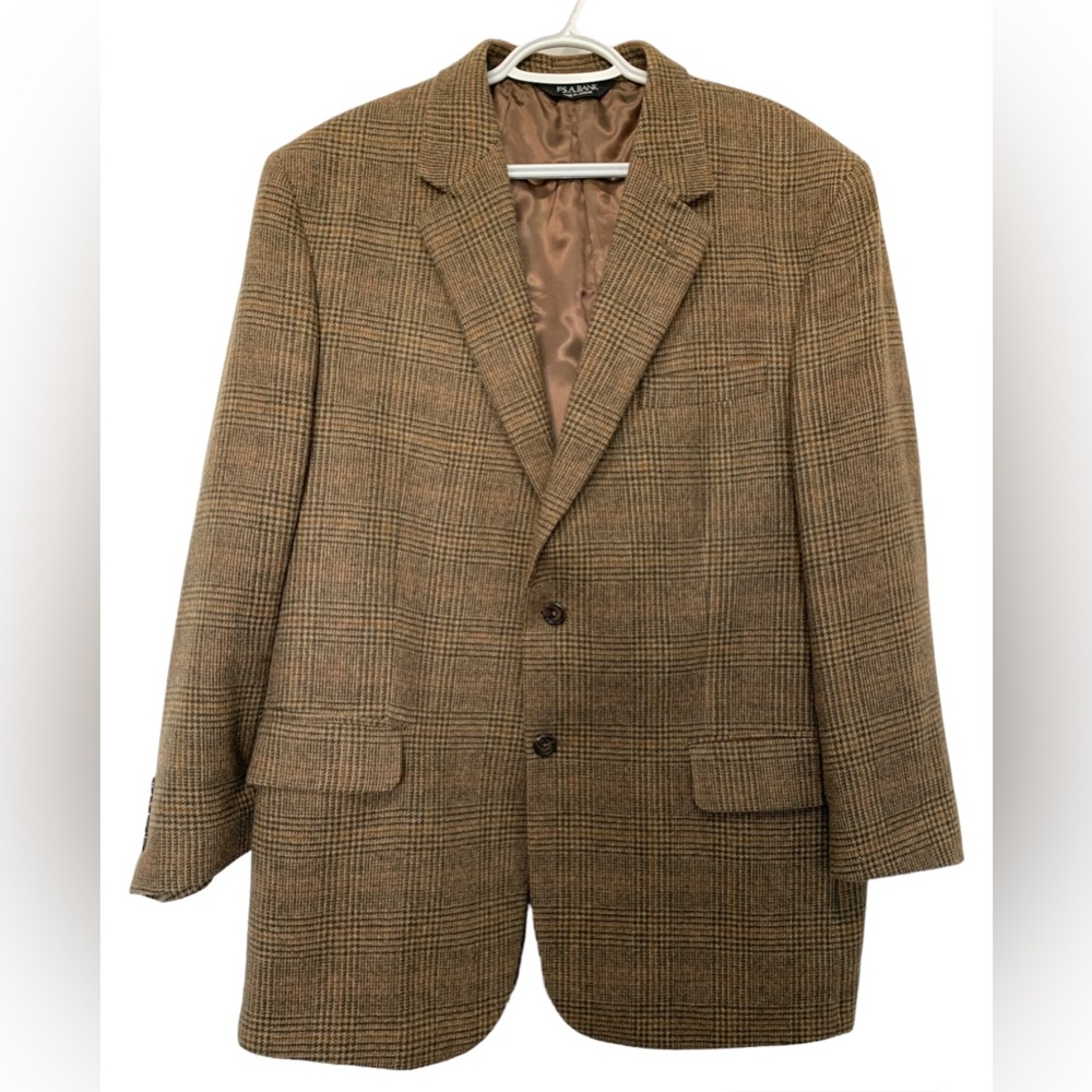 Jos. A. Bank Mens Camel Hair Sport Coat Blazer Suit Jacket Two Button 44R